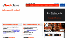 What Leadsplease.com website looked like in 2017 (7 years ago)