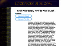 What Lockpickguide.com website looked like in 2017 (7 years ago)