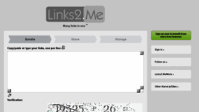 What Links2.me website looked like in 2017 (7 years ago)