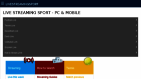 What Livestreamingsport.com website looked like in 2017 (7 years ago)
