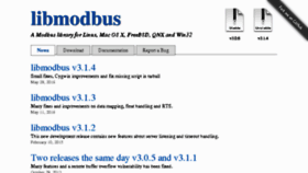 What Libmodbus.org website looked like in 2017 (7 years ago)