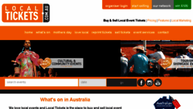 What Localtickets.com.au website looked like in 2017 (7 years ago)