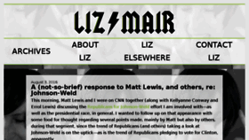 What Lizmair.com website looked like in 2017 (7 years ago)