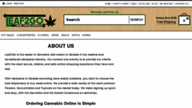 What Leaf2go.ca website looked like in 2017 (7 years ago)