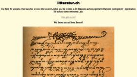 What Litteratur.ch website looked like in 2017 (7 years ago)