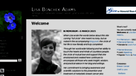 What Lisabadams.com website looked like in 2017 (7 years ago)