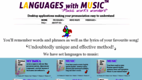 What Languages-with-music.com website looked like in 2017 (7 years ago)