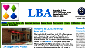 What Louisvillebridgeclub.com website looked like in 2017 (7 years ago)