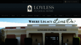 What Loylessfuneralhomes.com website looked like in 2017 (7 years ago)