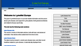 What Lymeneteurope.com website looked like in 2017 (7 years ago)