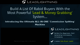 What Lead-lightning.com website looked like in 2017 (6 years ago)
