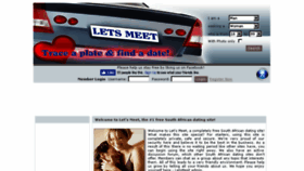 What Letsmeet.co.za website looked like in 2017 (6 years ago)