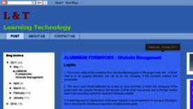 What Learningtechnologyofficial.com website looked like in 2017 (7 years ago)