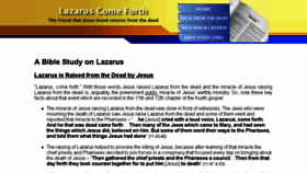 What Lazaruscomeforth.com website looked like in 2017 (6 years ago)