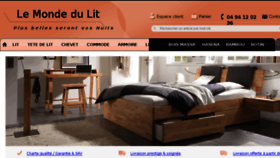 What Le-monde-du-lit.fr website looked like in 2017 (6 years ago)