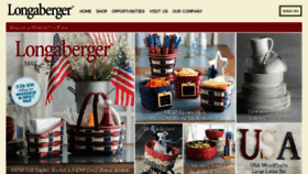 What Longaberger.com website looked like in 2017 (6 years ago)