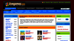 What Livegamez.com website looked like in 2017 (6 years ago)