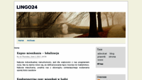 What Lingo24.pl website looked like in 2017 (6 years ago)
