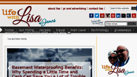 What Lifewithlisa.com website looked like in 2017 (6 years ago)