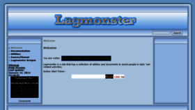 What Lagmonster.org website looked like in 2017 (6 years ago)