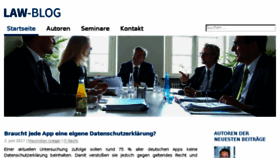 What Law-blog.de website looked like in 2017 (8 years ago)
