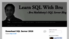 What Learnsqlwithbru.com website looked like in 2017 (6 years ago)