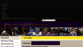 What Lib.mnsu.edu website looked like in 2017 (6 years ago)