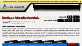 What Lista-dlugow.pl website looked like in 2017 (6 years ago)