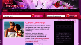 What Lovesongs.com website looked like in 2017 (6 years ago)