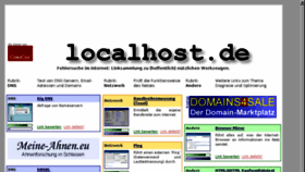 What Localhost.de website looked like in 2017 (6 years ago)