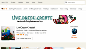 What Livedreamcreate.com website looked like in 2017 (6 years ago)