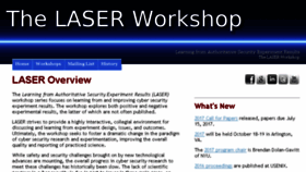 What Laser-workshop.org website looked like in 2017 (6 years ago)