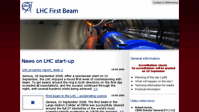 What Lhc-first-beam.web.cern.ch website looked like in 2017 (6 years ago)