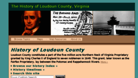What Loudounhistory.org website looked like in 2017 (6 years ago)