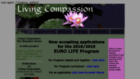What Living-compassion.org website looked like in 2017 (6 years ago)