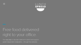 What Lunchspread.com website looked like in 2017 (6 years ago)