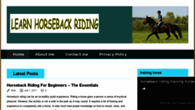 What Learnhorsebackriding.com website looked like in 2017 (6 years ago)