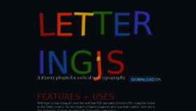 What Letteringjs.com website looked like in 2017 (6 years ago)