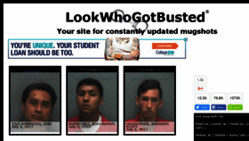 What Lookwhogotbusted.com website looked like in 2017 (6 years ago)