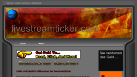 What Livestreamticker.com website looked like in 2017 (6 years ago)