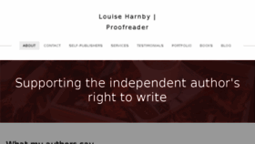 What Louiseharnbyproofreader.com website looked like in 2017 (7 years ago)