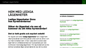 What Ledigalagenheter.nu website looked like in 2017 (6 years ago)