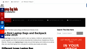 What Laptopbaginfo.com website looked like in 2017 (6 years ago)