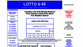 What Lotto649stats.com website looked like in 2017 (6 years ago)