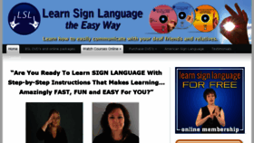 What Learnsignlanguage.co.uk website looked like in 2017 (6 years ago)