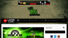 What Live105.ca website looked like in 2017 (6 years ago)