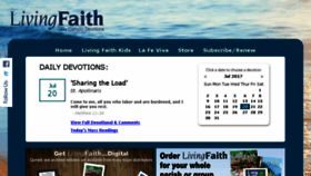 What Livingfaith.com website looked like in 2017 (6 years ago)