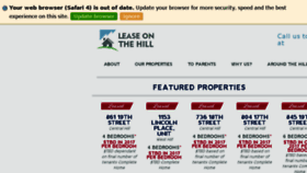 What Leaseonthehill.com website looked like in 2017 (6 years ago)