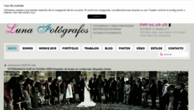 What Lunafotografos.com website looked like in 2017 (6 years ago)