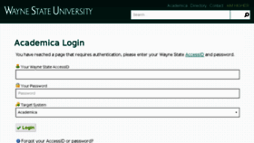 What Login.wayne.edu website looked like in 2017 (6 years ago)